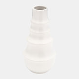 Cer,11",ring Pattern Vase,white from Sagebrook Home - Luna Furniture