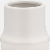 Cer,11",ring Pattern Vase,white from Sagebrook Home - Luna Furniture