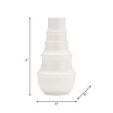 Cer,11",ring Pattern Vase,white from Sagebrook Home - Luna Furniture