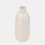 Cer, 12" Circles Vase, Beige from Sagebrook Home - Luna Furniture