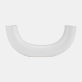 Cer, 12"l Half Circle Vase, White from Sagebrook Home - Luna Furniture