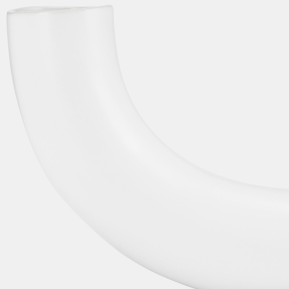 Cer, 12"l Half Circle Vase, White from Sagebrook Home - Luna Furniture