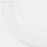 Cer, 12"l Half Circle Vase, White from Sagebrook Home - Luna Furniture