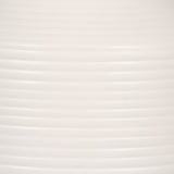 Cer, 12" Lines Vase, White from Sagebrook Home - Luna Furniture