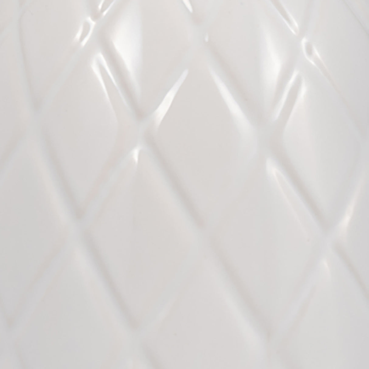 Cer, 12" Plaid Textured Vase, White from Sagebrook Home - Luna Furniture