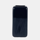 Cer, 12" Squared Grooved Vase, Navy Blue from Sagebrook Home - Luna Furniture