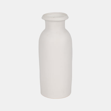 Cer, 13"h Tall Slim Vase, White from Sagebrook Home - Luna Furniture