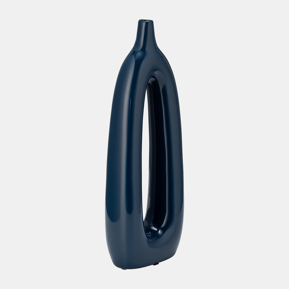 Cer, 14"h Open Cut-out Vase, Blue from Sagebrook Home - Luna Furniture