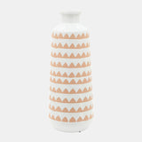 Cer, 16" Aztec Vase, Ivory from Sagebrook Home - Luna Furniture