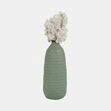 Cer, 16"h Dimpled Vase, Green from Sagebrook Home - Luna Furniture