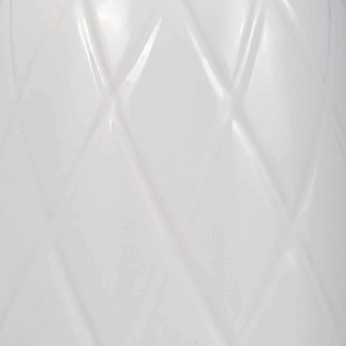 Cer, 16" Plaid Textured Vase, White from Sagebrook Home - Luna Furniture