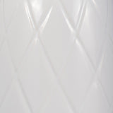 Cer, 16" Plaid Textured Vase, White from Sagebrook Home - Luna Furniture