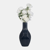 Cer, 16" Tribal Vase, Navy Blue from Sagebrook Home - Luna Furniture