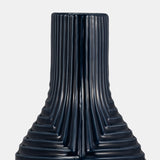 Cer, 16" Tribal Vase, Navy Blue from Sagebrook Home - Luna Furniture