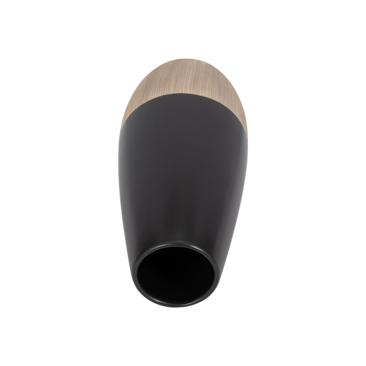 Cer, 17"h 2-tone Vase, Creme/black from Sagebrook Home - Luna Furniture