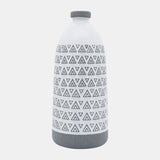 Cer, 18"h Aztec Vase, Gray from Sagebrook Home - Luna Furniture