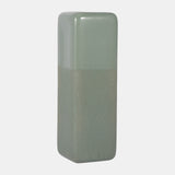 Cer, 18" Squared Grooved Vase, Cucumber from Sagebrook Home - Luna Furniture