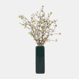 Cer, 18" Squared Grooved Vase, Forest Green from Sagebrook Home - Luna Furniture