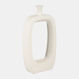 Cer, 18" Vase W/cut-out, Cream from Sagebrook Home - Luna Furniture