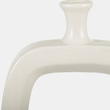 Cer, 18" Vase W/cut-out, Cream from Sagebrook Home - Luna Furniture