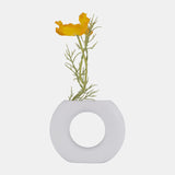 Cer, 5" Donut Vase, White from Sagebrook Home - Luna Furniture