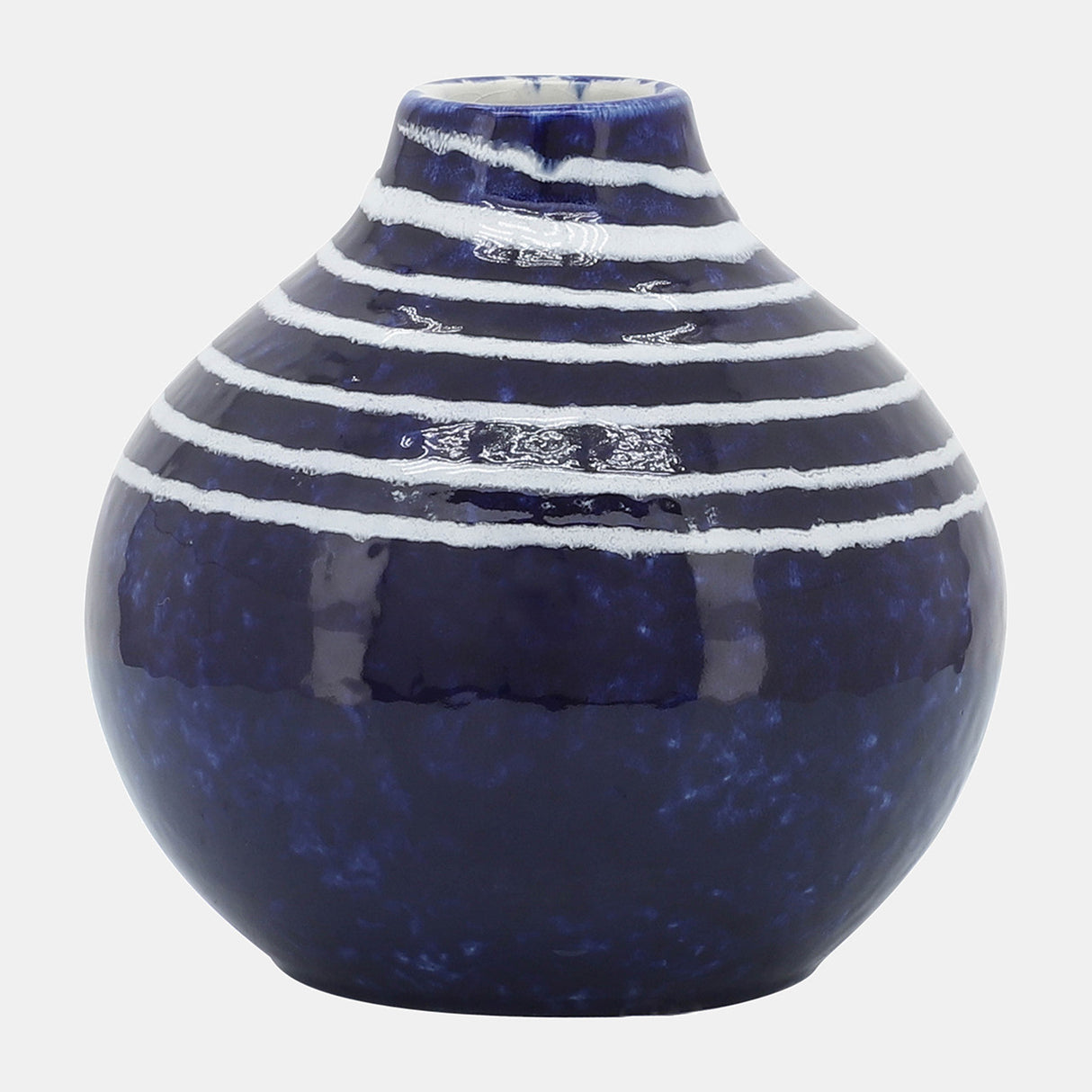 Cer, 5"h Primeval Vase, Blue from Sagebrook Home - Luna Furniture