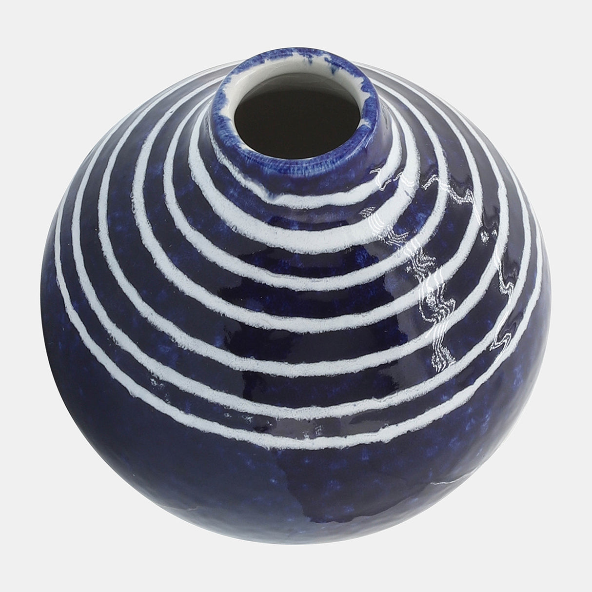 Cer, 5"h Primeval Vase, Blue from Sagebrook Home - Luna Furniture