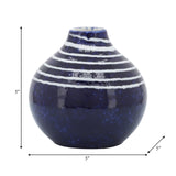 Cer, 5"h Primeval Vase, Blue from Sagebrook Home - Luna Furniture