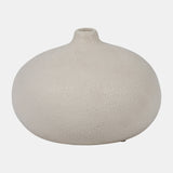 Cer, 5" Round Volcanic Vase, Cotton from Sagebrook Home - Luna Furniture