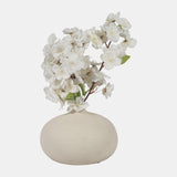 Cer, 5" Round Volcanic Vase, Cotton from Sagebrook Home - Luna Furniture