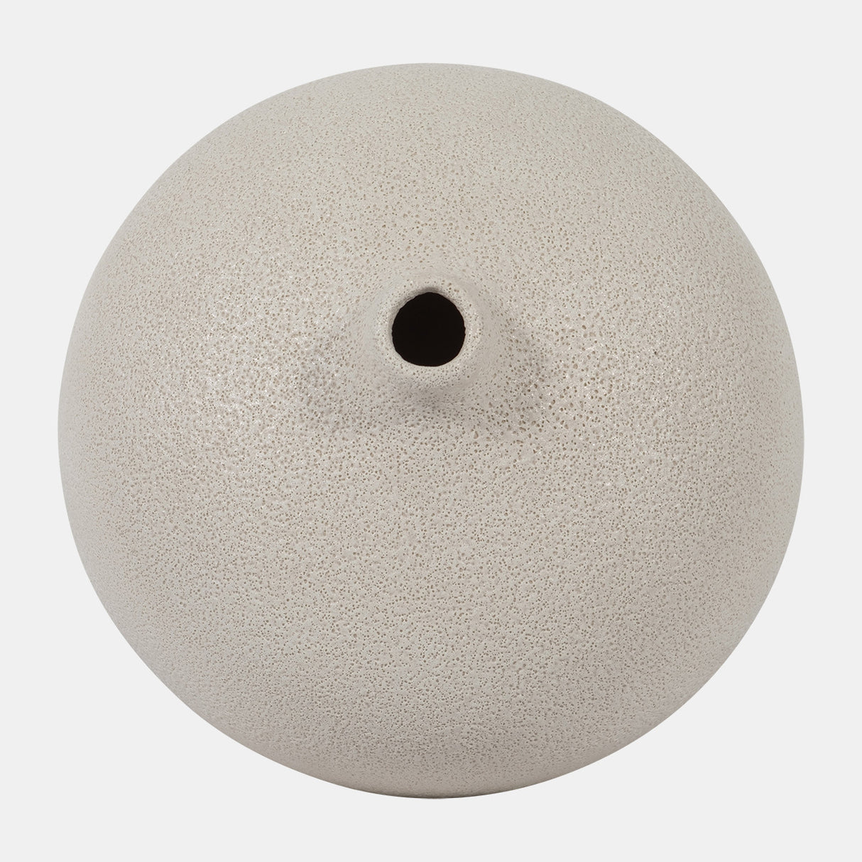 Cer, 5" Round Volcanic Vase, Cotton from Sagebrook Home - Luna Furniture