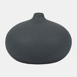 Cer, 5" Round Volcanic Vase, Denim Navy Blue from Sagebrook Home - Luna Furniture