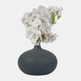 Cer, 5" Round Volcanic Vase, Denim Navy Blue from Sagebrook Home - Luna Furniture