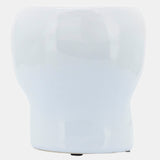 Cer, 5" Skull Vase, White from Sagebrook Home - Luna Furniture