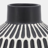 Cer, 6"h Tribal Vase, Black from Sagebrook Home - Luna Furniture