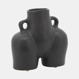 Cer, 6" Half Body Vase, Black from Sagebrook Home - Luna Furniture