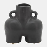 Cer, 6" Half Body Vase, Black from Sagebrook Home - Luna Furniture