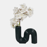 Cer, 6" Loopy Vase, Forest Green from Sagebrook Home - Luna Furniture