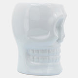 Cer, 6" Skull Vase, White from Sagebrook Home - Luna Furniture