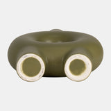 Cer,7",donut Footed Vase,olive from Sagebrook Home - Luna Furniture