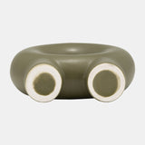 Cer,7",donut Footed Vase,olive from Sagebrook Home - Luna Furniture