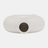 Cer,7",donut Footed Vase,white from Sagebrook Home - Luna Furniture