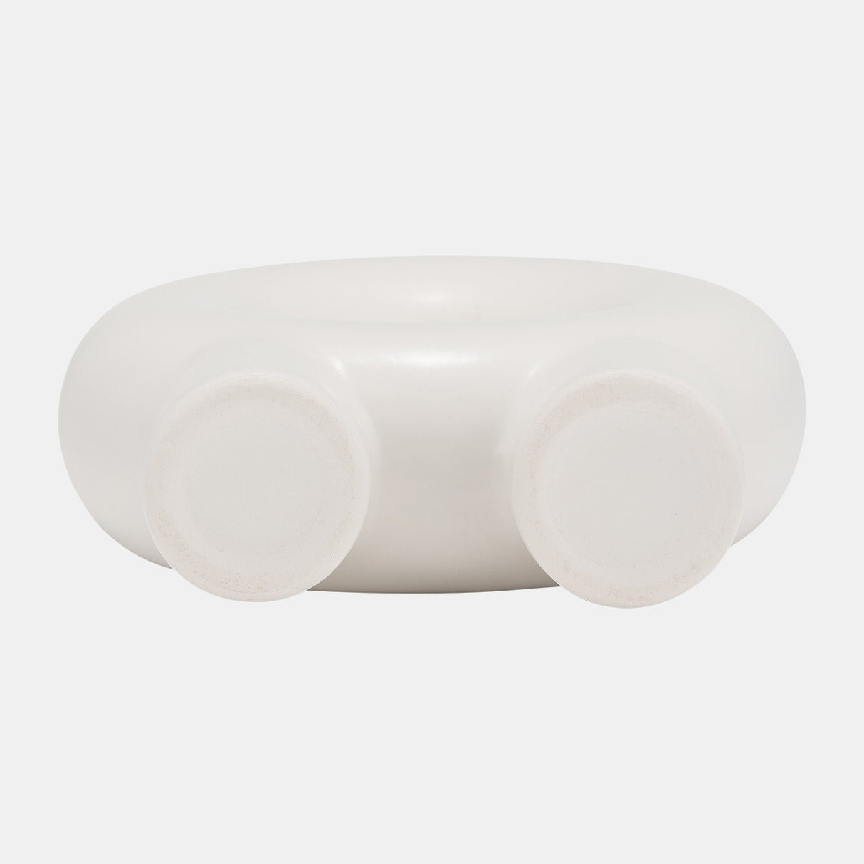 Cer,7",donut Footed Vase,white from Sagebrook Home - Luna Furniture