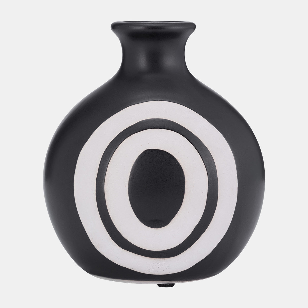 Cer, 7"h Abstract Vase, Black from Sagebrook Home - Luna Furniture