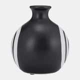 Cer, 7"h Abstract Vase, Black from Sagebrook Home - Luna Furniture