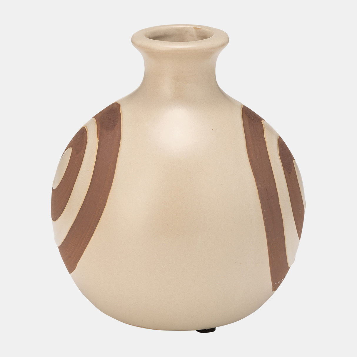 Cer, 7"h Abstract Vase, Irish Cream from Sagebrook Home - Luna Furniture