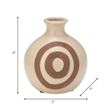 Cer, 7"h Abstract Vase, Irish Cream from Sagebrook Home - Luna Furniture