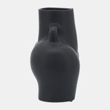 Cer, 7" Half Body Vase, Black from Sagebrook Home - Luna Furniture