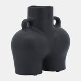 Cer, 7" Half Body Vase, Black from Sagebrook Home - Luna Furniture