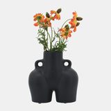 Cer, 7" Half Body Vase, Black from Sagebrook Home - Luna Furniture